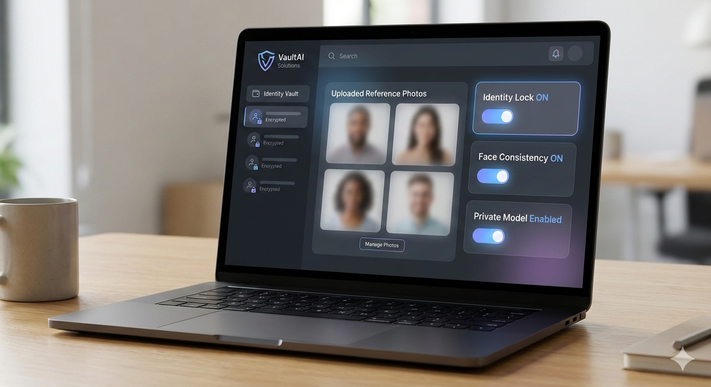 Private identity vault and creator-safe interface